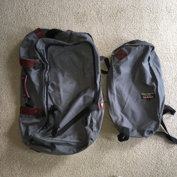 LL Bean Backpack Duffle Bag Gray Tactical Survival Rucksack X Large Vintage - Picture 5 of 15